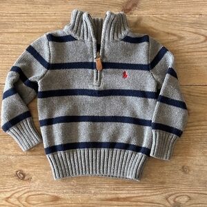 Polo Cable Knit Boys Pullover Sweater